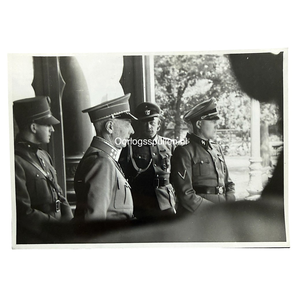 Originele foto Hendrik Seyffardt Nederlands leger generaal uniform 1940 Waffen SS Vrijwilligerslegioen Nederland WO2 verzamelobject