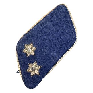Schalkhaar Staatspolitie kraagspiegel opperluitenant WOII Nederlandse politie uniform insigne Schalkhaar politie Tweede Wereldoorlog originele collar tab Staatspolitie insignia collectors militaria