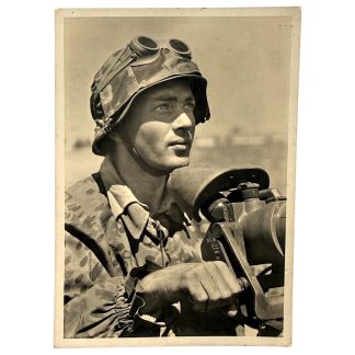 Original WWII Flemish Waffen-SS propaganda postcard Unsere Waffen-SS Antwerp recruitment militaria