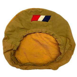 Original French liberation beret 1944 World War II with tricolor insignia resistance military collectible