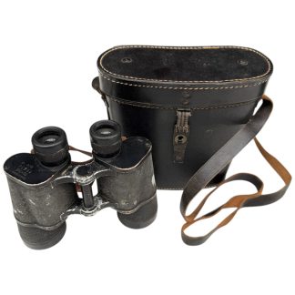 Original WWII German 10 x 50 Dienstglas binoculars in presstoff case
