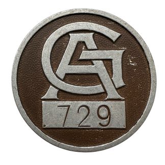 Original WWII German Aktien Gesellschaft (AG) factory identification badge