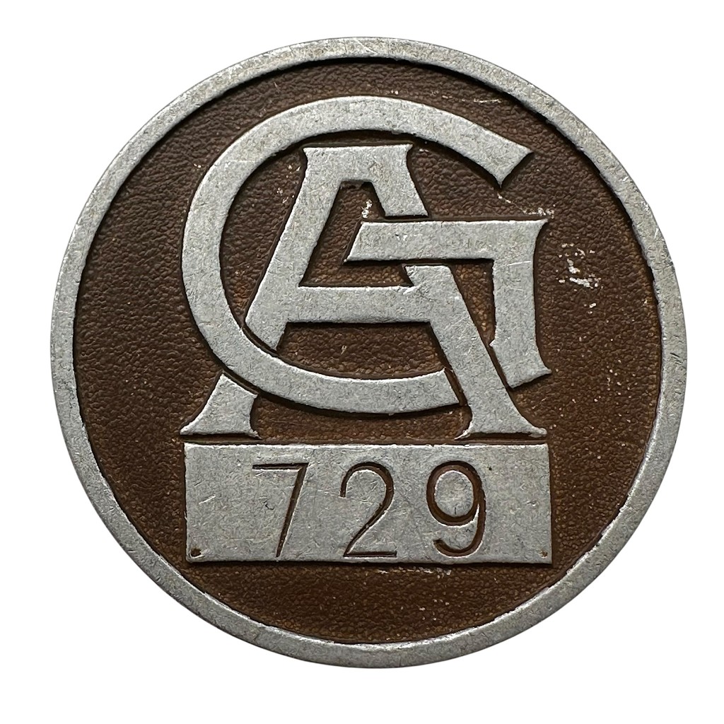 Original WWII German Aktien Gesellschaft (AG) factory identification badge