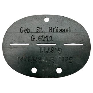 Original WWII German 'Gebiet Stadt Brüssel' Erkennungsmarke