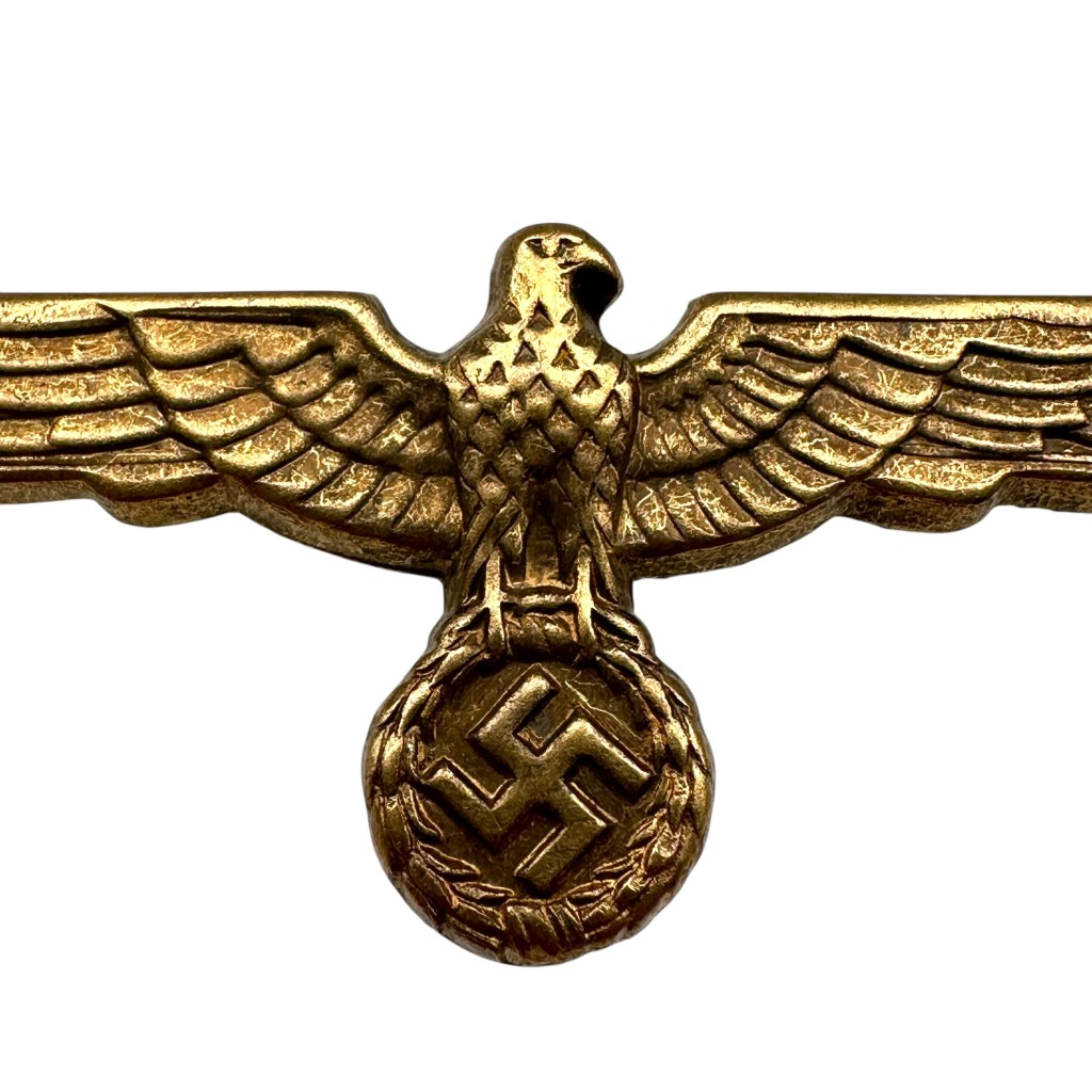 Original WWII German Kriegsmarine metal visor cap eagle