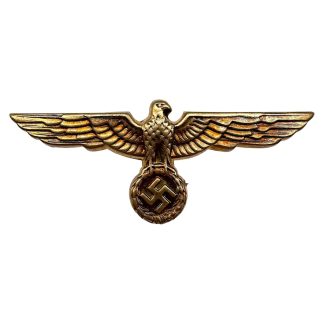 Original WWII German Kriegsmarine metal visor cap eagle