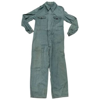 Original WWII German Drillich coverall Wehrmacht mechanic Panzer crew herringbone work uniform