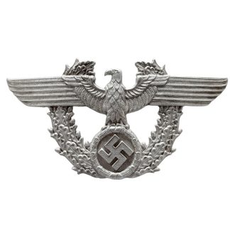 Original WWII German Polizei Tschako metal insignia