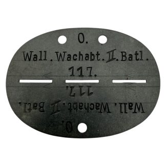 Original WWII Walloon 'Wallonische Wachabteilung II' Erkennungsmarke