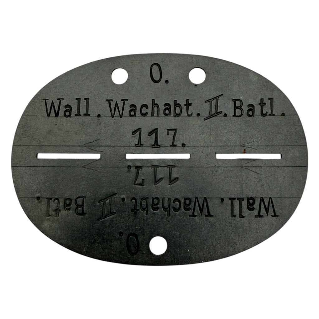 Original WWII Walloon 'Wallonische Wachabteilung II' Erkennungsmarke