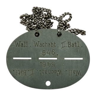 Original WWII Walloon 'Wallonische Wachabteilung II' Erkennungsmarke