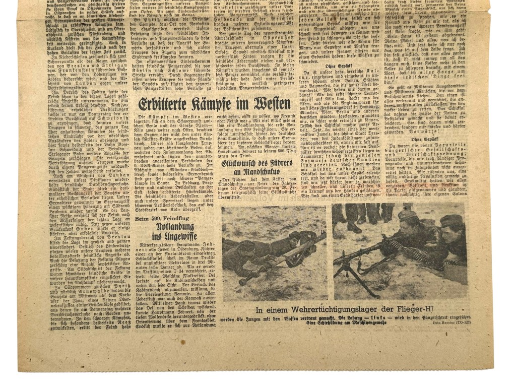Original WWII German newspaper “Der Angriff – Berliner illustrierte Nachtausgabe” issued on March 3, 1945 in Berlin - Image 4