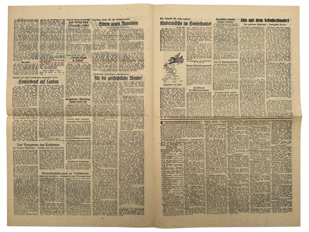 Original WWII German newspaper “Der Angriff – Berliner illustrierte Nachtausgabe” issued on March 3, 1945 in Berlin - Image 5