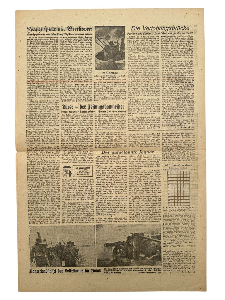 Original WWII German newspaper “Der Angriff – Berliner illustrierte Nachtausgabe” issued on March 3, 1945 in Berlin - Image 6