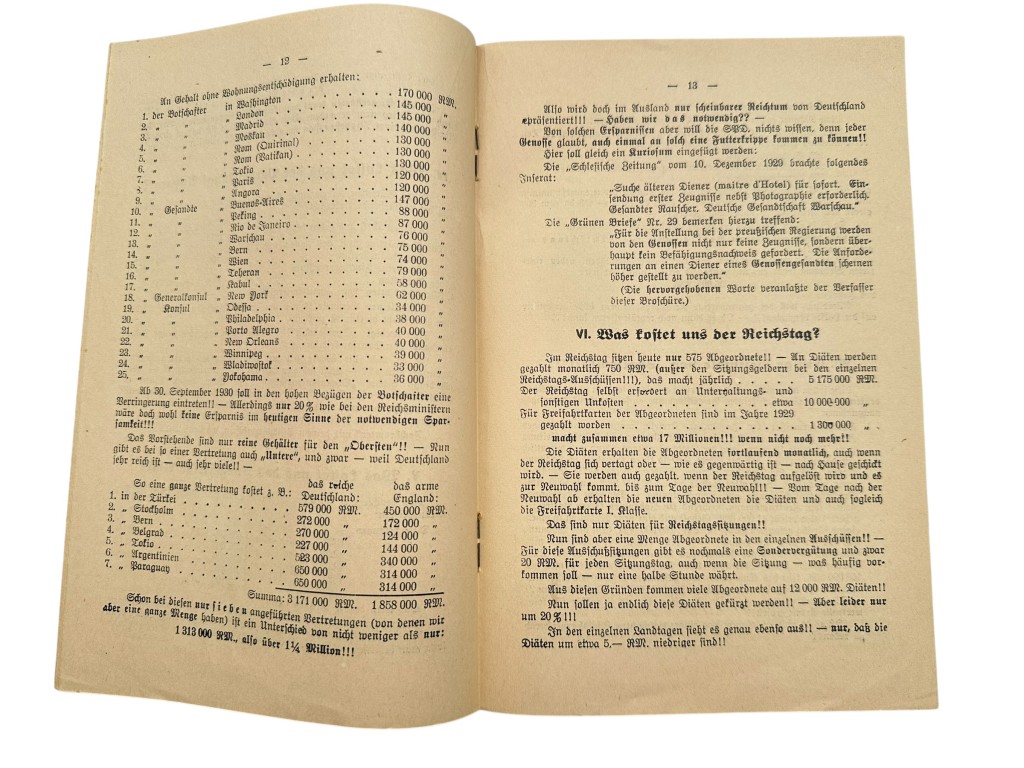 Original 1930 German NSDAP early propaganda brochure 'Wählt Hitler Deutsches Volk erwache' - Image 5