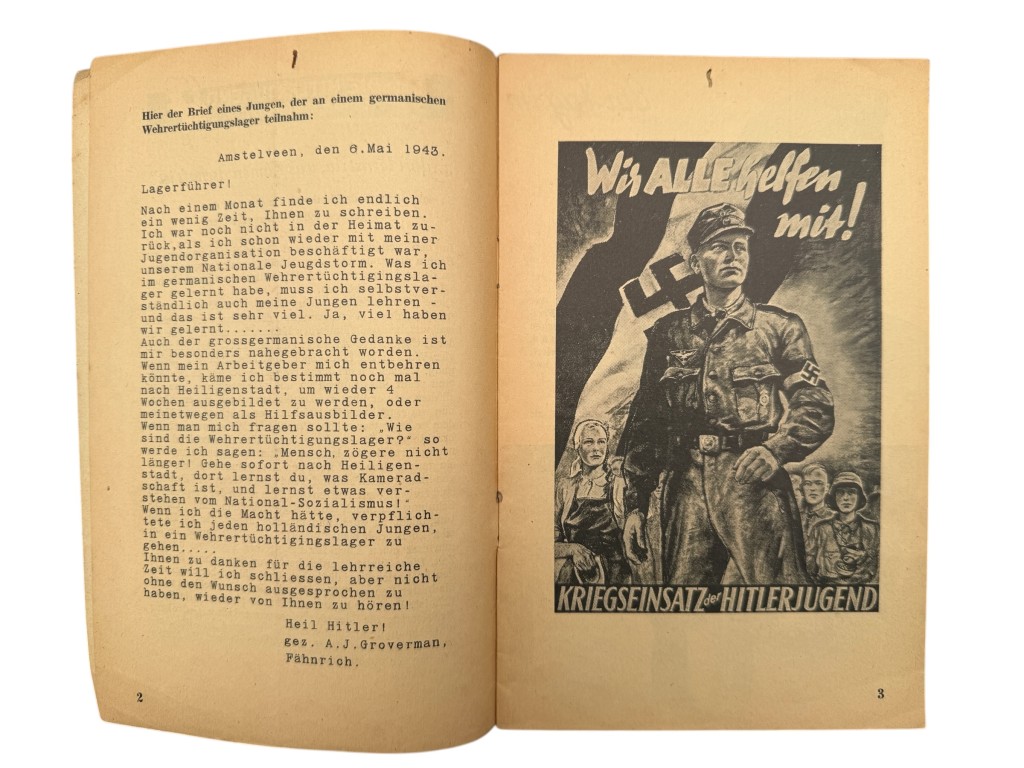 Original WWII German brochure 'Soldatenbrief der NSDAP in den Niederlanden' - Image 6
