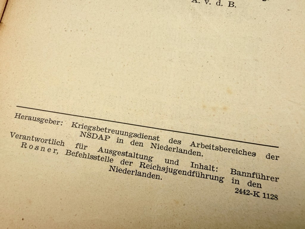 Original WWII German brochure 'Soldatenbrief der NSDAP in den Niederlanden' - Image 12