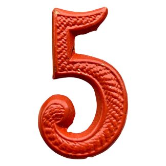 Original Pre 1940 Dutch army 5 regiment number insignia ‘veldmuts’ - militaria