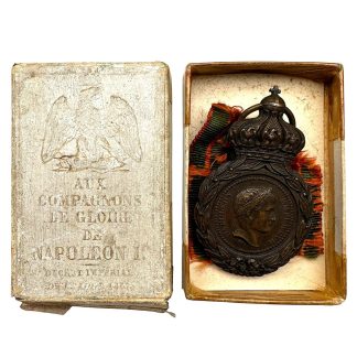 Original 1857 French Saint Helena 'Napoleon' medal in box
