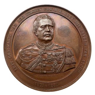 Original 1881 Dutch-Indies honoring Lieutenant-General Karel van der Heijden, commander in Atjeh