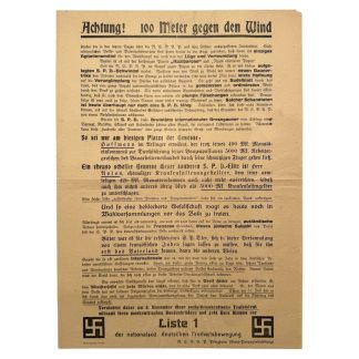 Original 1924-1925 German Nationalsozialistische Freiheitsbewegung leaflet