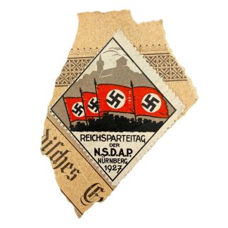 Original NSDAP stamp 1927 Nuremberg Reichsparteitag propaganda Germany historical collector item