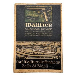 Original 1930s German manual for Walther self-loading pistols issued by Carl Walther Waffenfabrik in Zella St. Blasii.