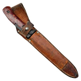 Original VZ58 Czech bayonet Cold War with leather scabbard military collectible Eastern Europe