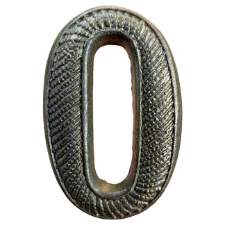 Origineel pre 1940 Nederlands leger regiment nummer embleem met cijfer 0 voor de Kepie.
