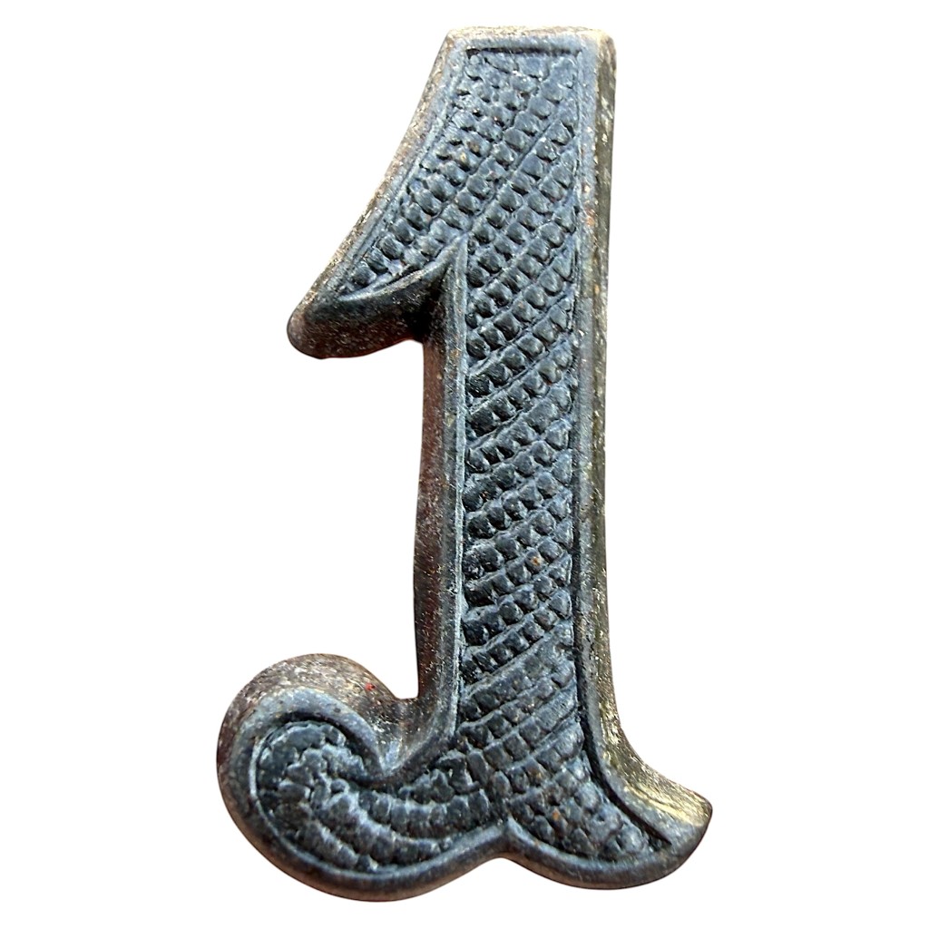 Original Pre 1940 Dutch army 1 regiment number insignia ‘Kepie’ 18mm