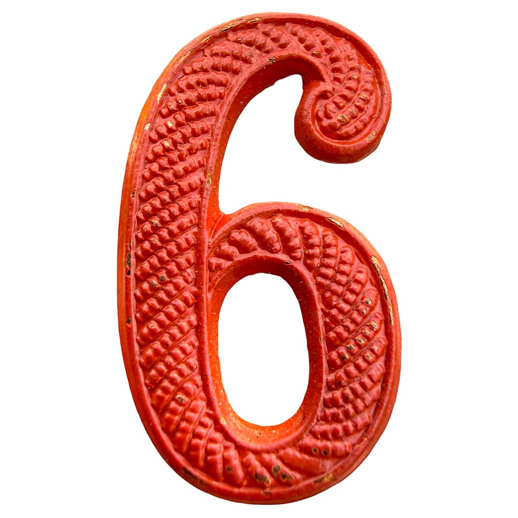 Original Pre 1940 Dutch army 6 regiment number insignia ‘veldmuts’ 18mm