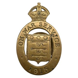 Original WW1 British On War Service badge 1915 militaria collectible