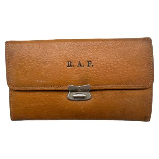 Original WWII RAF ladies manicure set England R.A.F. leather case military grooming kit.