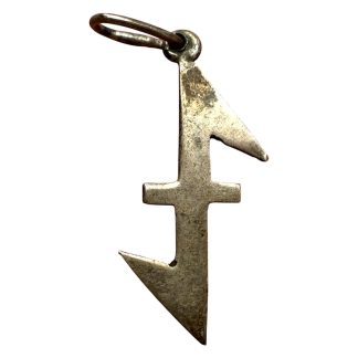 Original WWII Dutch NSB Wolfsangel hanger