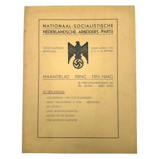 Original WWII Dutch NSNAP monthly publication June 1941 The Hague Netherlands rare national socialist document