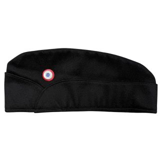 Origineel WWII Nederlands Schalkhaar Politie schuitje Staatspolitie veldmuts met kokarde zwart laken binnenvoering militaria verzamelobject Nederland 1940-1945