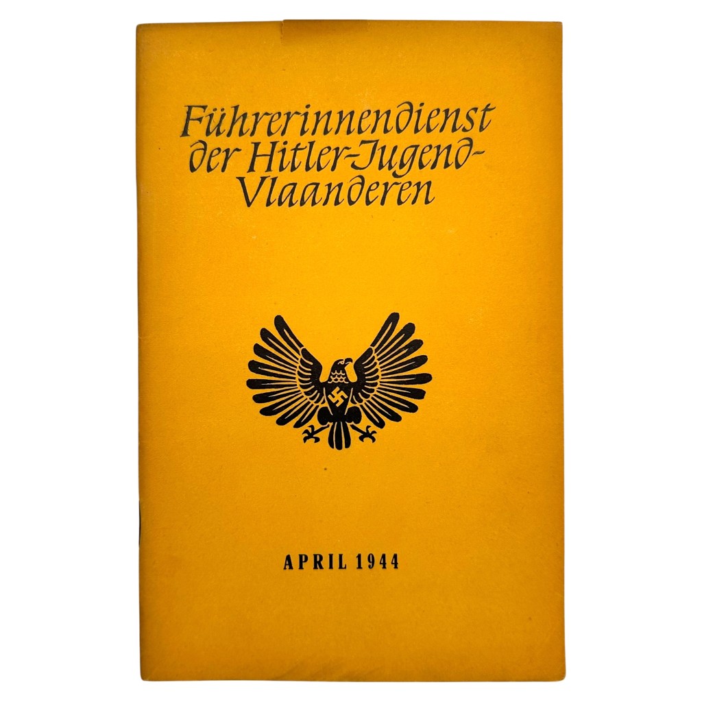Original WWII Flemish Hitlerjugend brochure 'Führerinnendienst der Hitler-Jugend Vlaanderen'