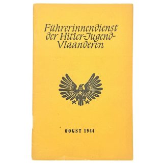 Original WWII Flemish Hitlerjugend brochure 'Führerinnendienst der Hitler-Jugend Vlaanderen'