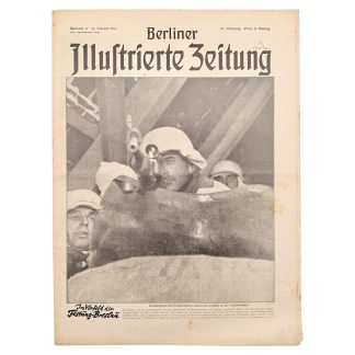Original WWII German Berliner Illustrierte Zeitung - Scharfschütze - Otto Skorzeny - Breslau 1945