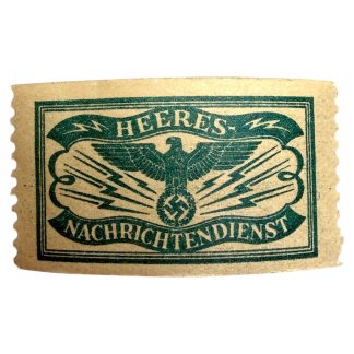 WWII Duitse Heeres Nachrichtendienst sluitzegel Wehrmacht communicatie label met adelaar en bliksemschichten