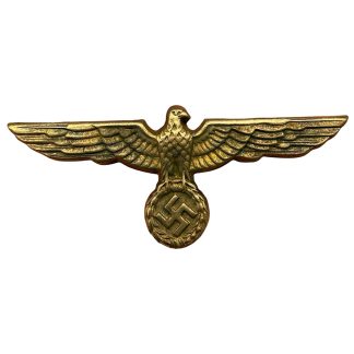 Original WWII German Kriegsmarine metal visor cap eagle