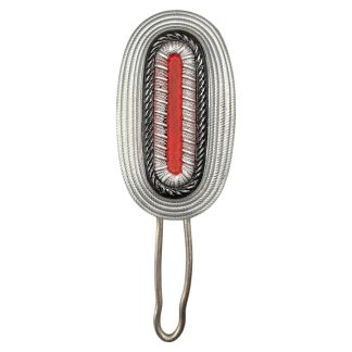 Original German WWII Polizei tschako cockade red silver helmet insignia police Germany collector militaria.