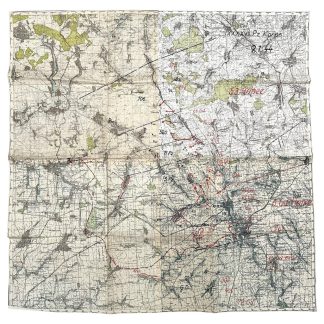 Original German staff map 46th Panzer Corps 1944 Eastern Front military map Nowomirgorod Kriwoj Rog militaria collectible.