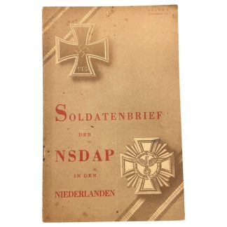 Original WWII German brochure 'Soldatenbrief der NSDAP in den Niederlanden'