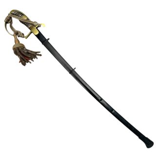 Original WWII German children toy saber with portepee brass guard etched blade military collectible