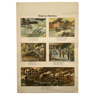 Original WWII German propaganda poster 'Kampf um Rotterdam'