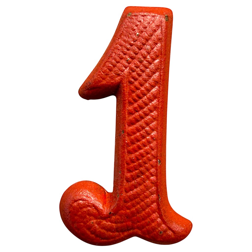 Origineel Pre 1940 Nederlands leger 1 regiment nummer embleem ‘veldmuts’ - mobilisatie verzamelobject