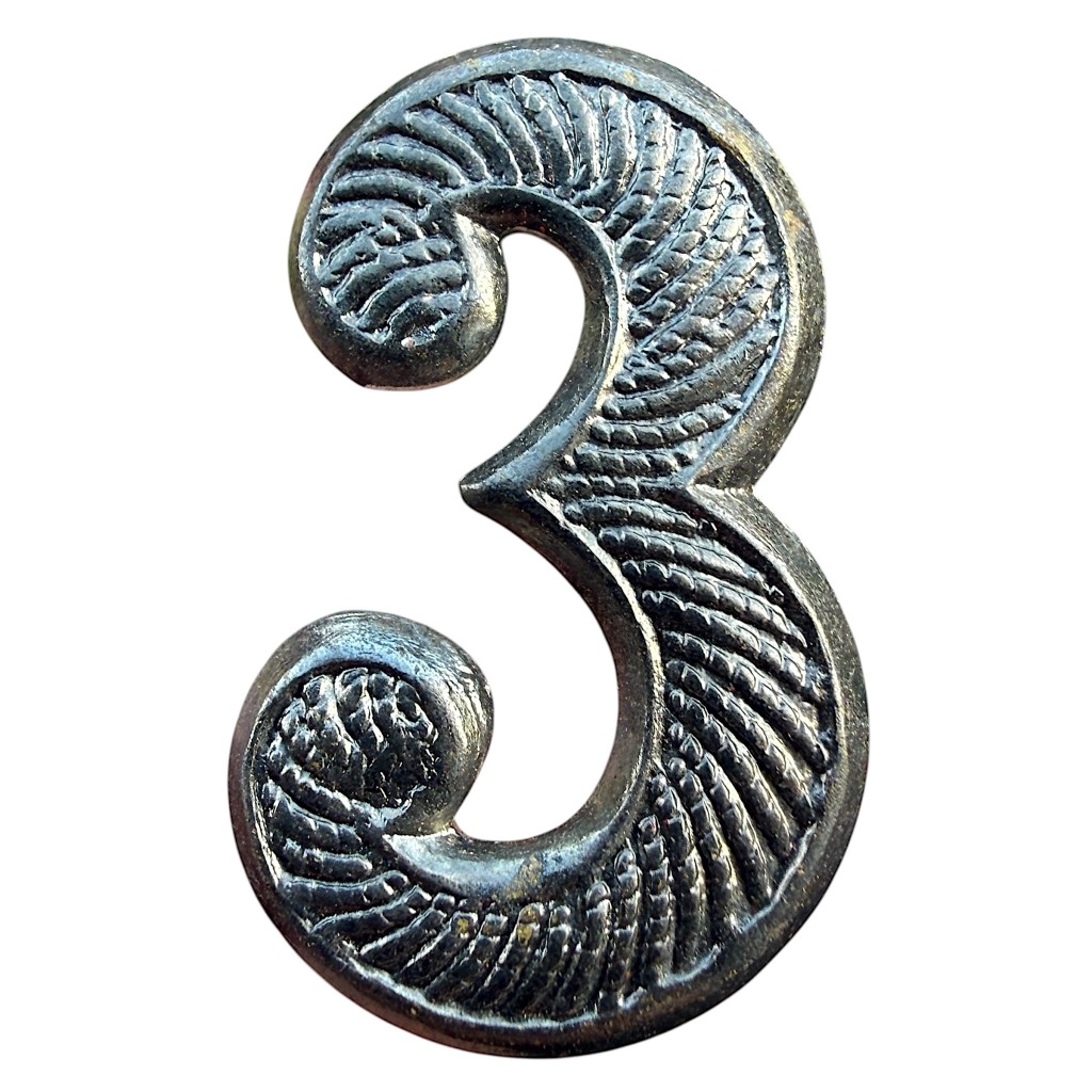 Origineel Pre 1940 Nederlands leger 3 regiment nummer embleem ‘Kepie’