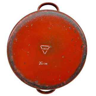 Original WWII German Oskar Schindler factory 'Deutsche Emailwarenfabrik' enameled pan - Krakow Poland