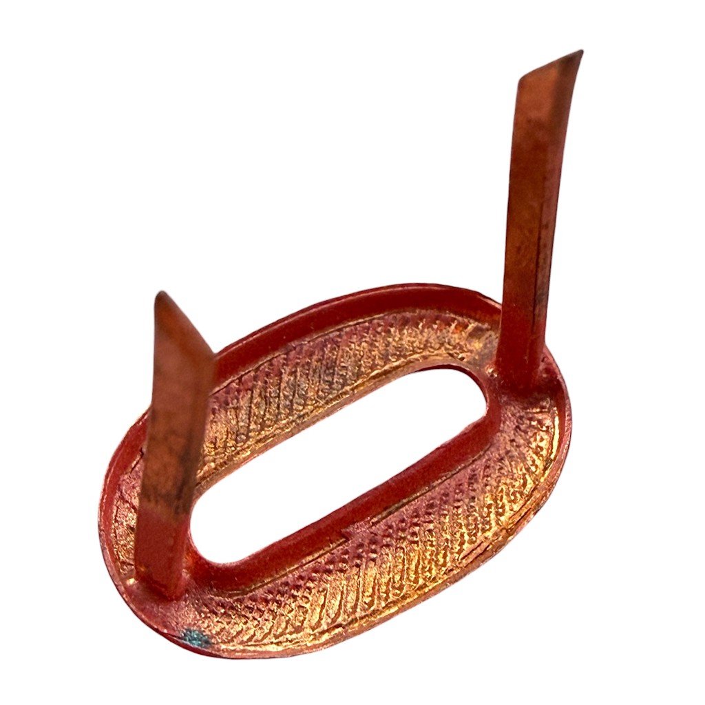 Original Pre 1940 Dutch army 0 regiment number insignia ‘veldmuts’ achterzijde